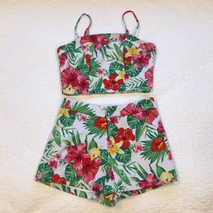 Women’s Tropical/Flower Two Piece Set